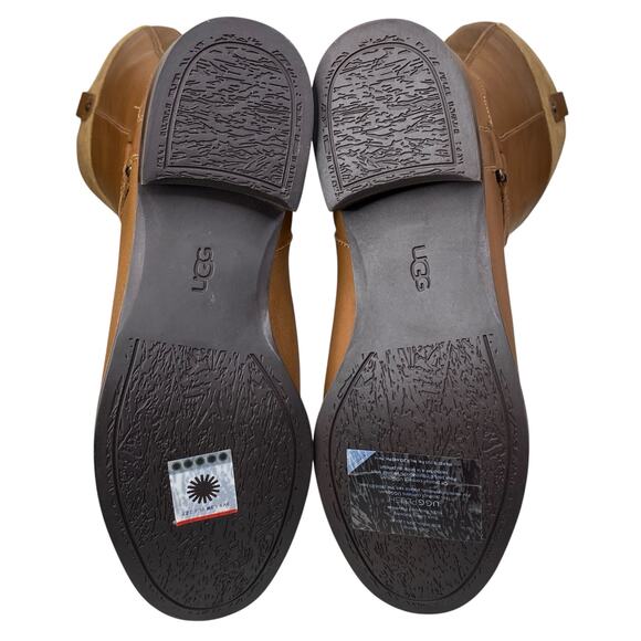 NWOT UGG Women’s Olinda Brown Leather Riding Boot Size US 7 - Picture 9 of 12